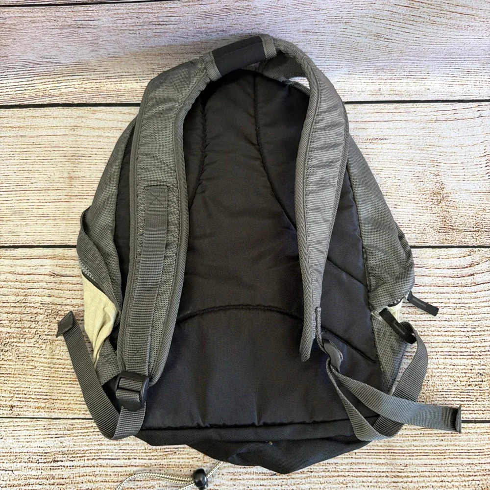 Eddie Bauer Large Gray Nylon Hiking Camping Daypack Backpack Multi Pocket Used